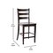 Flash Furniture Gray Wash Walnut Solid Wood Counter Stools, 2PK ES-STBN5-24-GY-2-GG - alternate 9